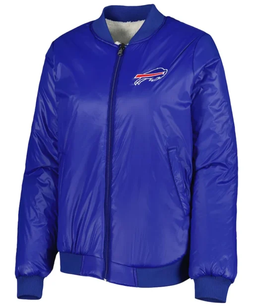 Mens Buffalo Bills Satin Bomber Jacket
