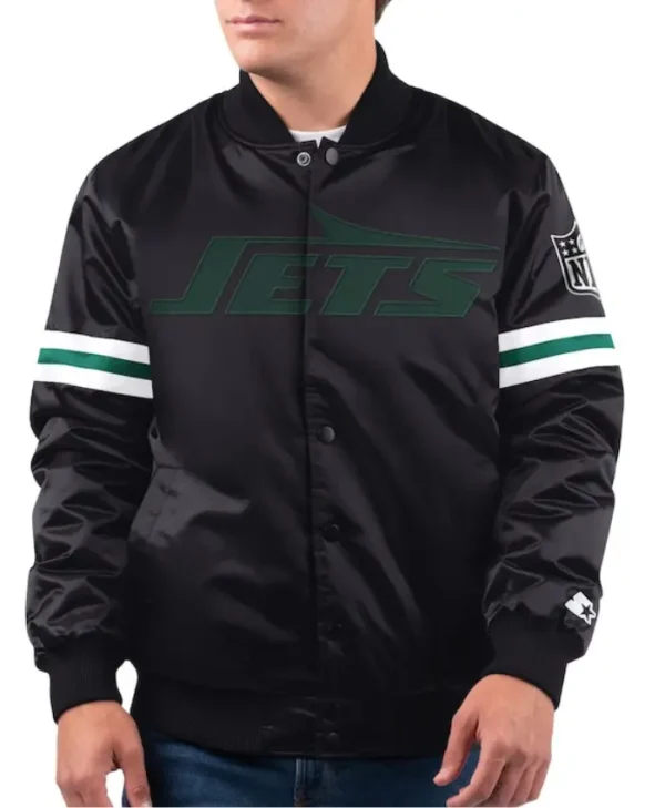 Men's New York Jets Starter Black New Logo Jacket