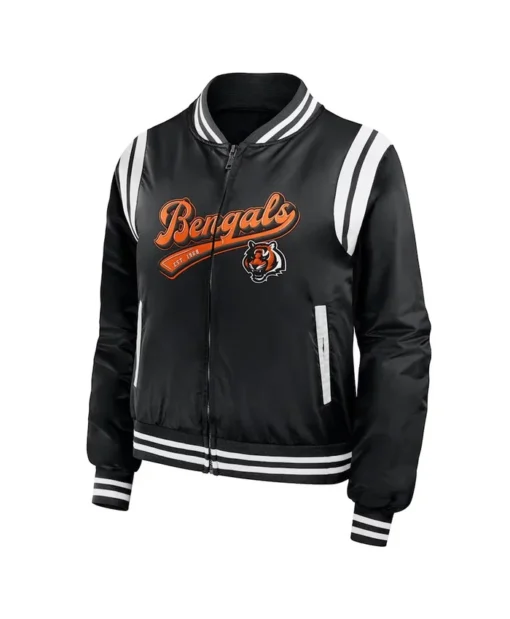 black-full-zip-cincinnati-bengals-bomber-jacket
