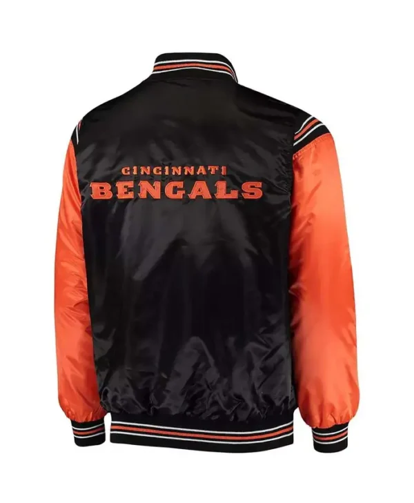 Cincinnati Bengals Enforcer Satin Bomber Jacket - Image 2